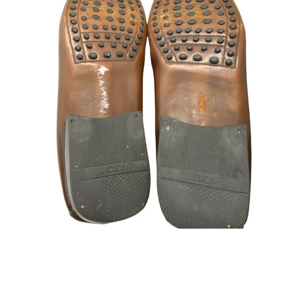 Tod’s Driving Loafer Mens Brown Leather Round Toe Slip On Casual Size 10 - Picture 10 of 12